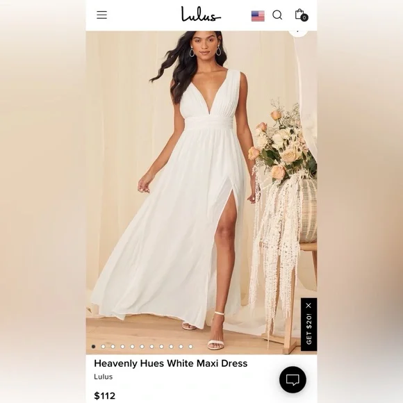 Lulus Heavenly Hues Maxi Dress - White